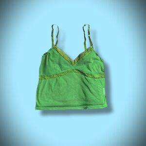Sheer green spaghetti strap tank!